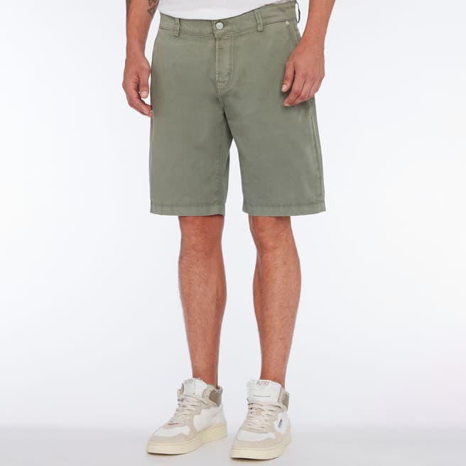 7 For All Mankind Green Perfect Stretch Chino Shorts 