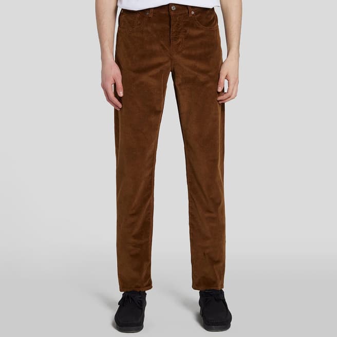 7 For All Mankind Brown Slimmy Tapered Stretch Chinos