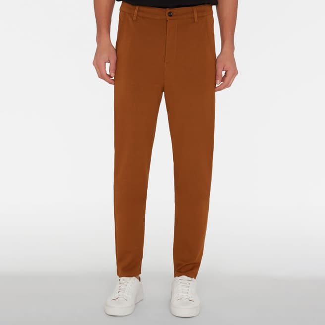 7 For All Mankind Brown Straight Stretch Chinos