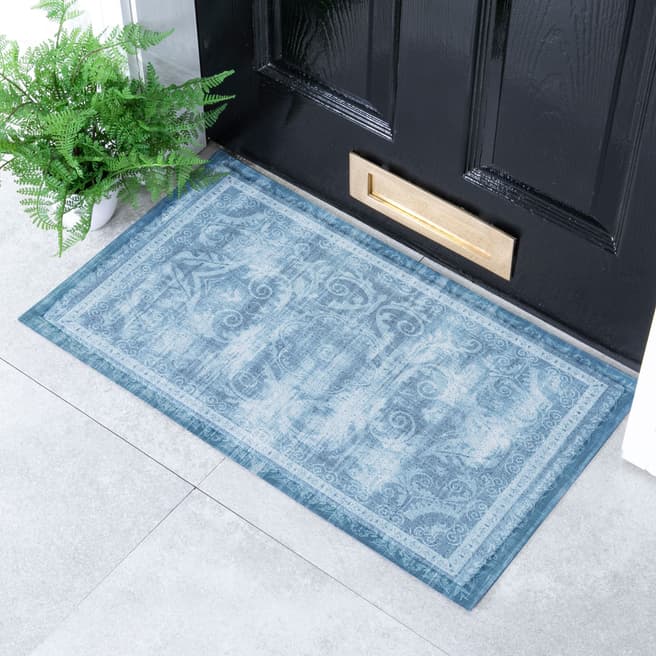 Artsy Doormats Faded Blue Persian Style Indoor & Outdoor Doormat - 70x40cm