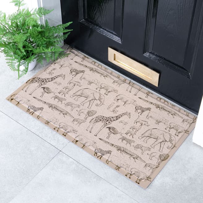 Artsy Doormats Elephant Vintage Pattern Indoor & Outdoor Doormat - 70x40cm