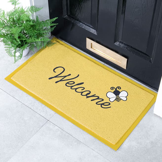 Artsy Doormats Welcome Bee  Indoor & Outdoor Doormat - 70x40cm