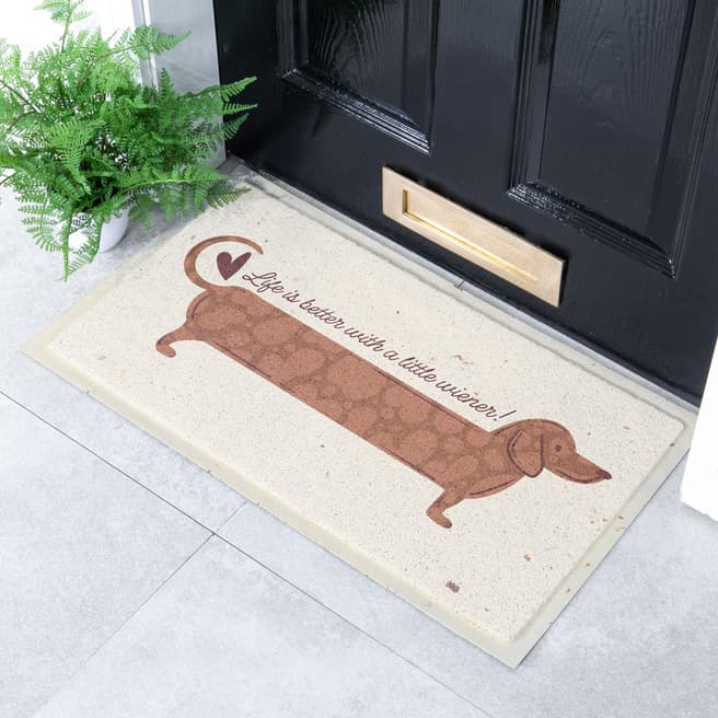 Artsy Doormats Wiener Sausage Dog Indoor & Outdoor Doormat - 70x40cm