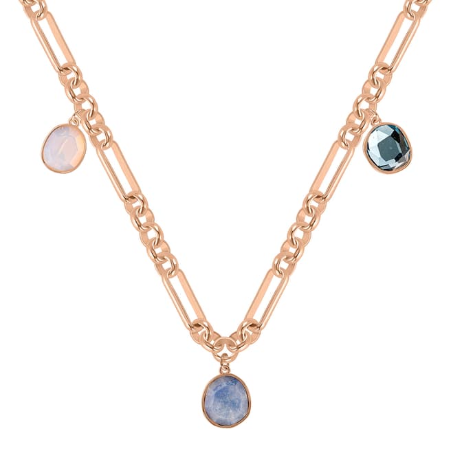 Radley Tulip Street 18ct Rose Gold Plated Stone Charm Necklace