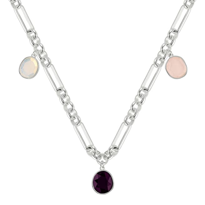 Radley Tulip Street Silver Plated Stone Charm Necklace