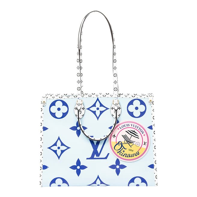 Vintage Louis Vuitton Blue, Light Blue Ltd. Ed. Okinawa 1854 OnTheGo Shoulder Bag