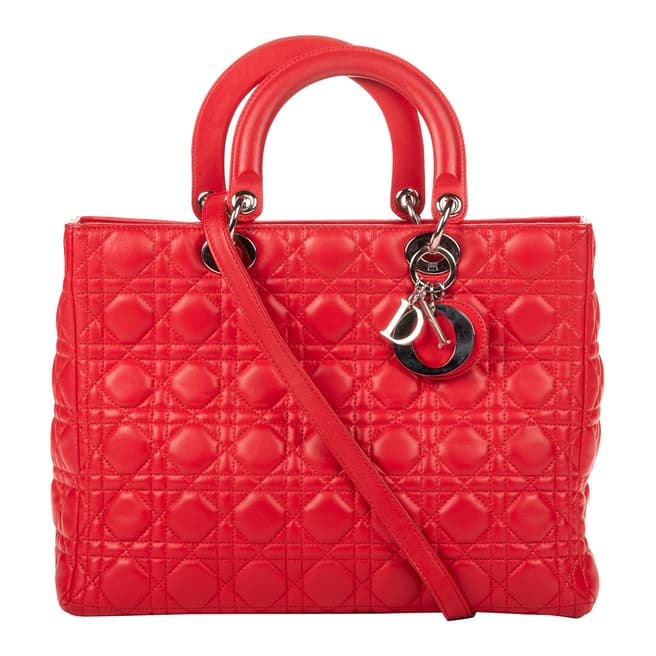 Vintage Dior Red Lady Shoulder Bag