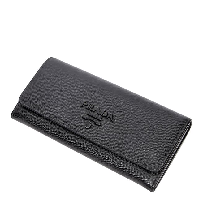 Vintage Prada Black Flap Wallet Wallet