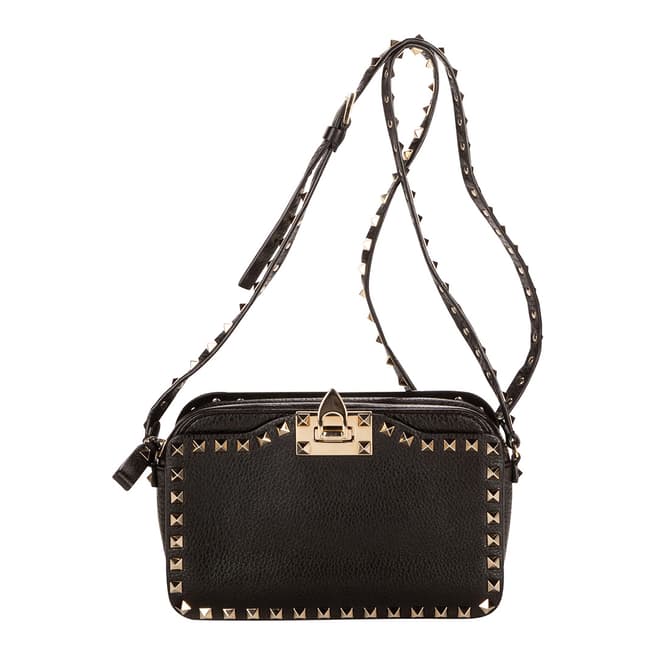 Vintage Valentino Black Rockstud Slip on Pocket Shoulder Bag Shoulder Bag