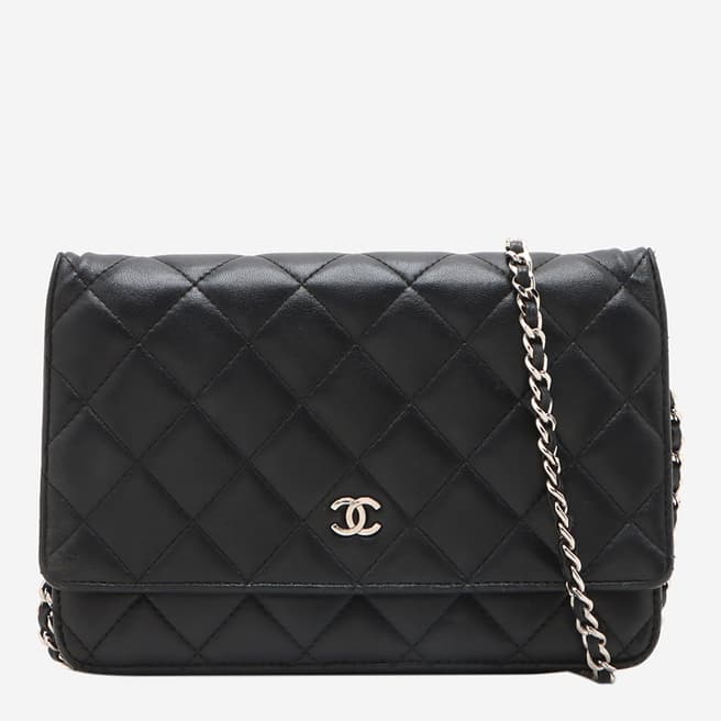 Pre-Loved Chanel Chanel Black Vintage 1989 Wallet On Chain