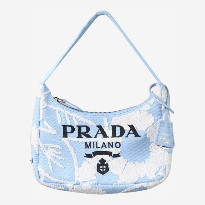 Pre-Loved Prada Prada Blue Re-Edition 2000 Patterned Shoulder Bag 