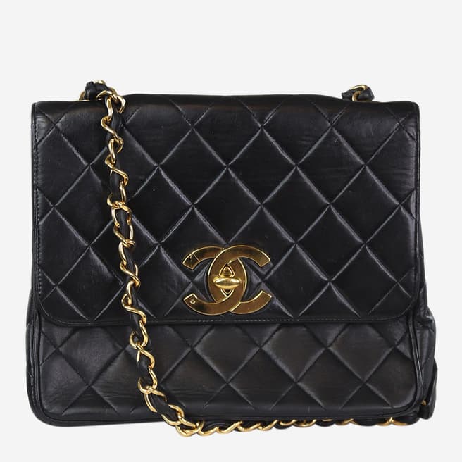 Pre-Loved Chanel Black Chanel 1994 Lambskin Classic Single Flap Shoulder Bag