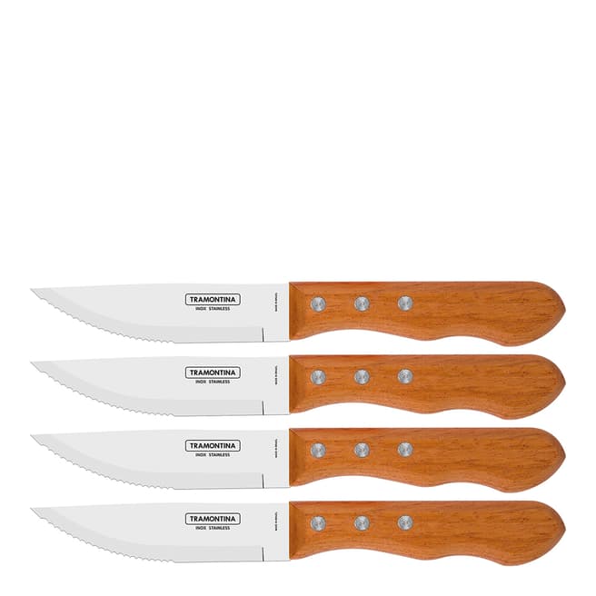 Tramontina Set of 4 Jumbo Original Steak Knives Set 5"