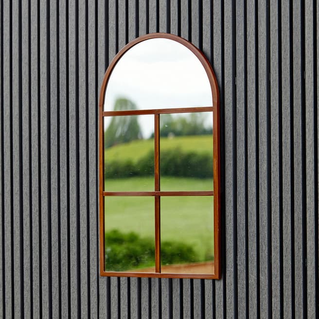Ivyline Archway Outdoor Mirror Natural Rust H90cm W50cm