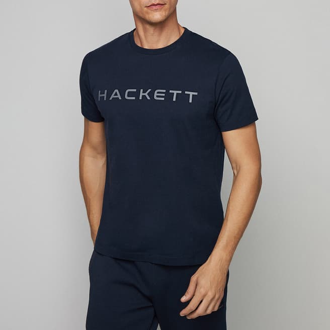 Hackett London Navy Classic Fit Cotton Sport T-Shirt