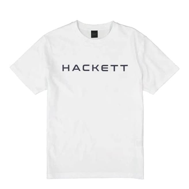 Hackett London White Classic Fit Cotton Sport T-Shirt