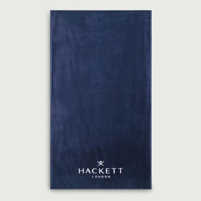 Hackett London Navy Logo Cotton Towel