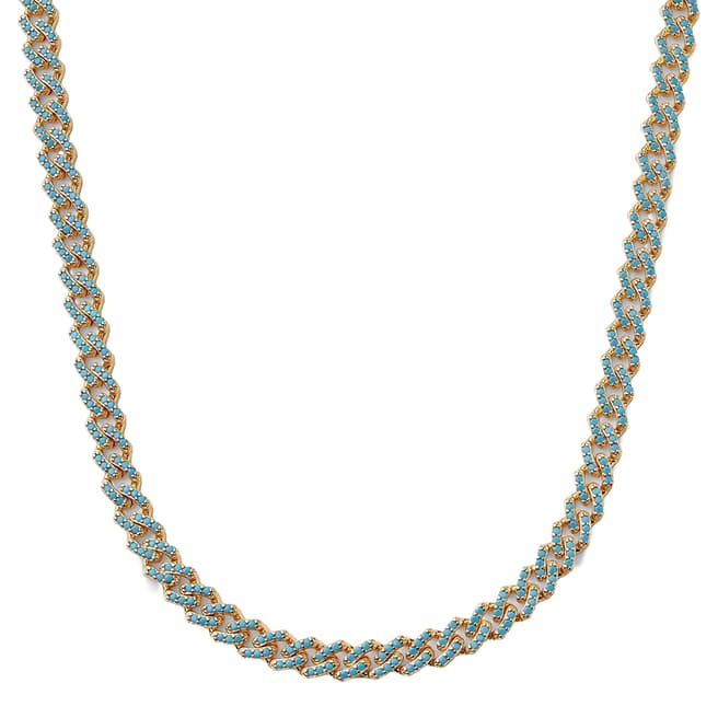 Crystal Haze Mykonos Blue Mexican Chain Necklace