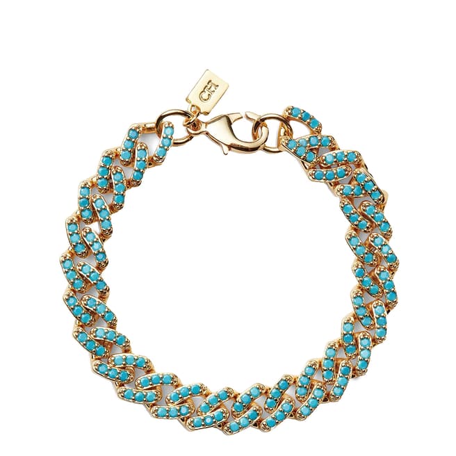 Crystal Haze Mykonos Blue Mexican Chain Bracelet