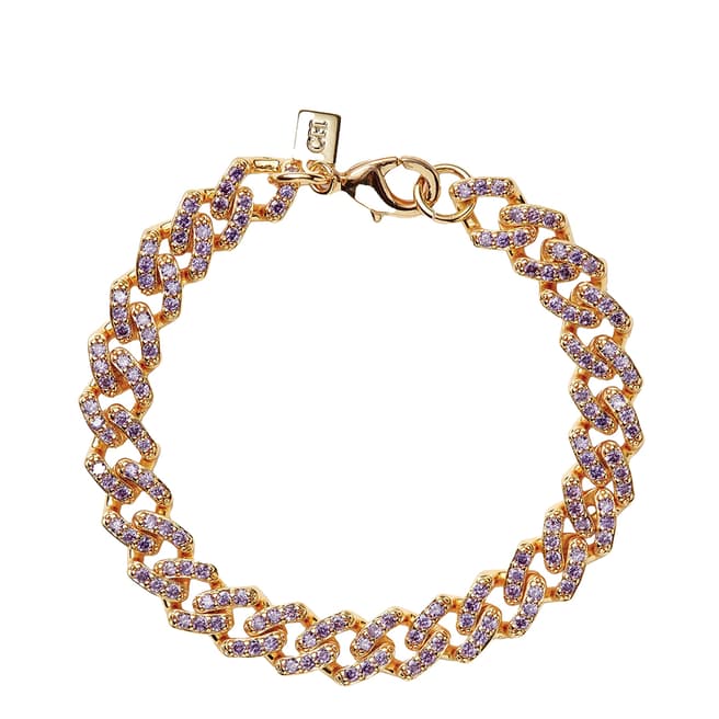 Crystal Haze Lavender Mexican Chain Bracelet