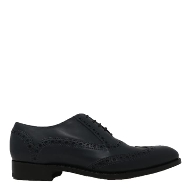 Barker Navy Leather Grant Brogue 