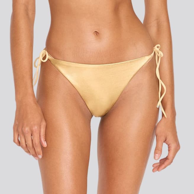 Solid & Striped Gold Pia Bikini Bottom