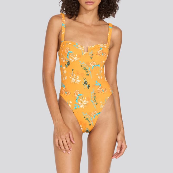 Solid & Striped Orange Verona Swimsuit