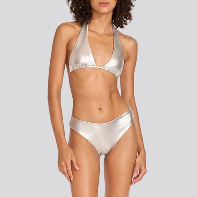 Solid & Striped Silver Nani Bikini Top