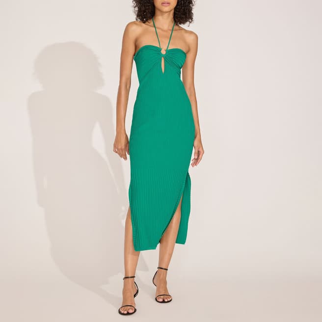 Solid & Striped Green Lisa Midi Dress