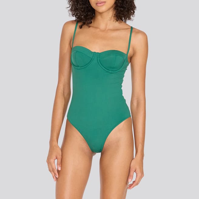 Solid & Striped Green Gianna Swimsuit