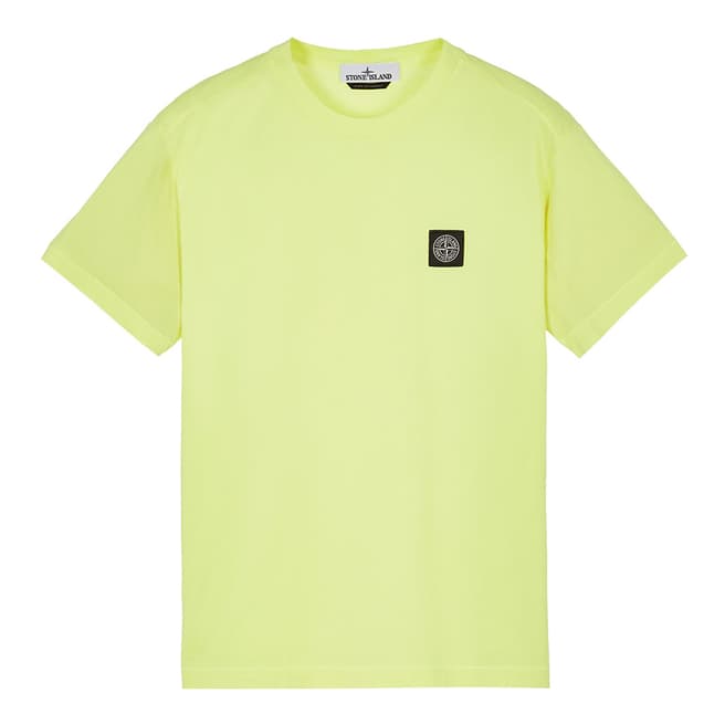 Stone Island Yellow Patch Logo Cotton T-Shirt