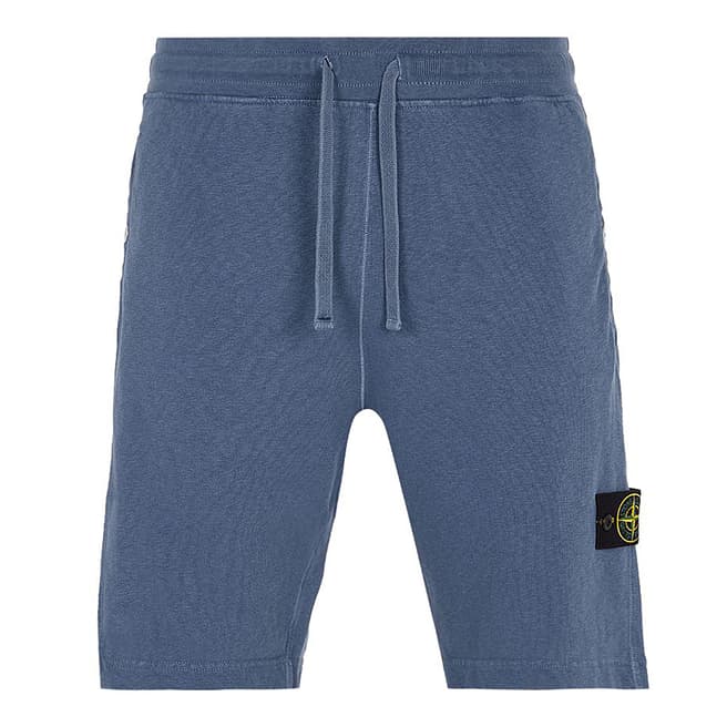 Stone Island Blue Regular Fit Cotton Bermuda Shorts
