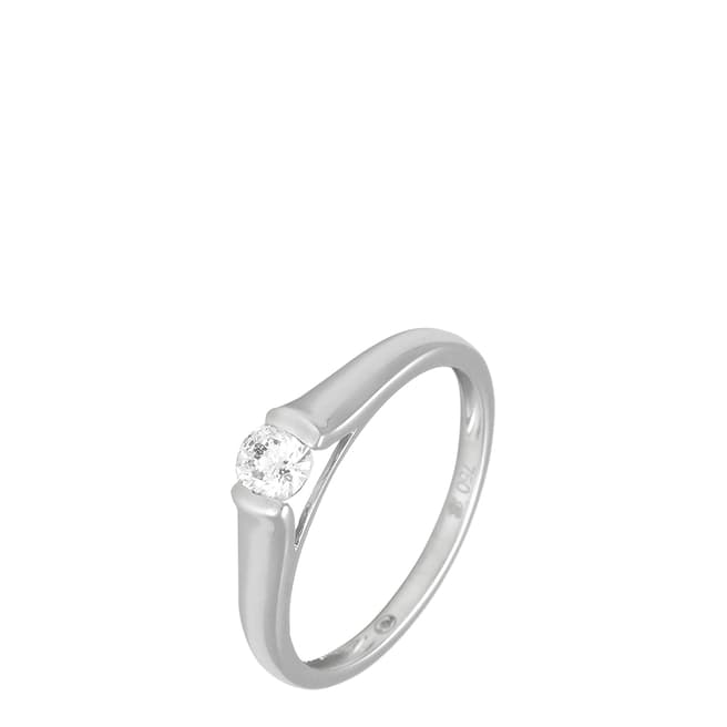 Diamantini White Gold Solitaire Divin Diamond Ring