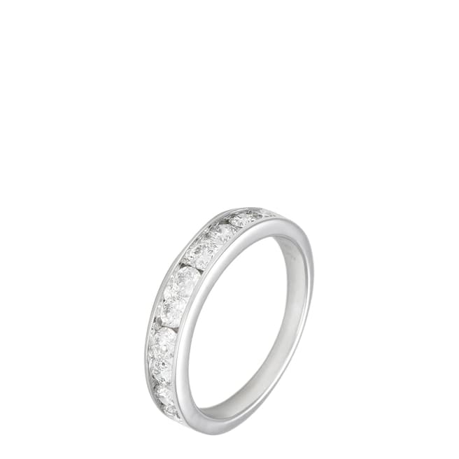 Diamantini White Gold Alliance Rail Diamond Ring