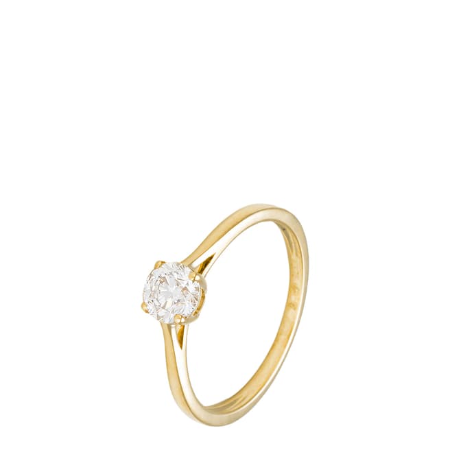 Diamantini Yellow Gold Solitaire Diamond Ring