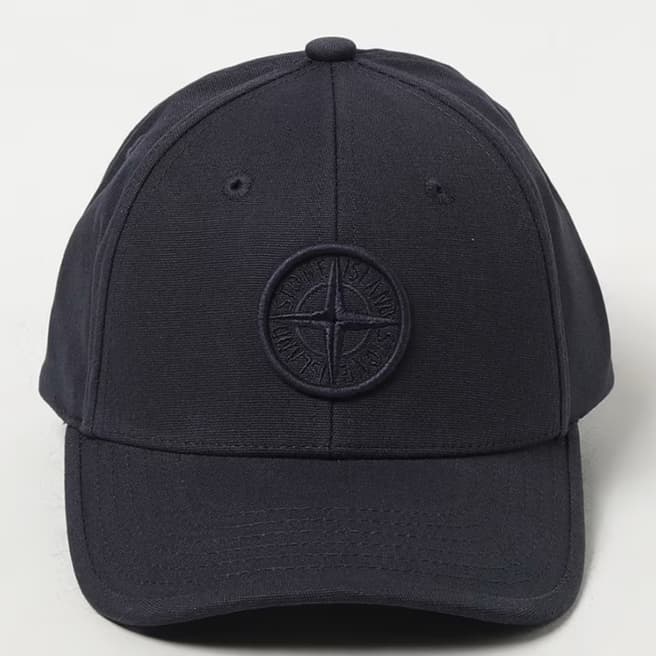 Stone Island Navy Compass Logo Cotton Cap