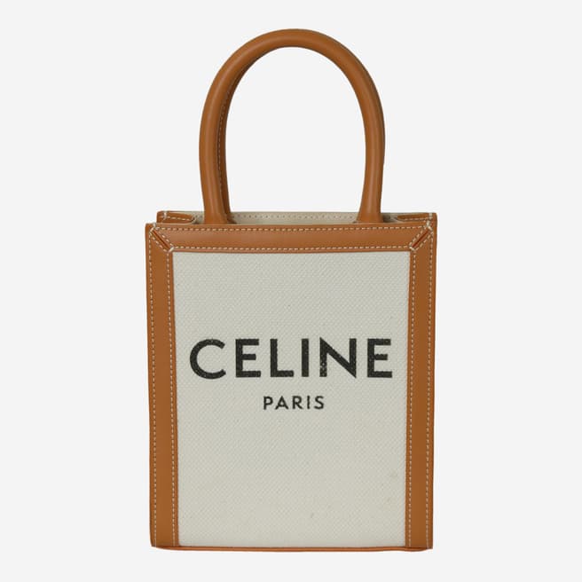 Pre-Loved Celine Cream Celine Mini Vertical Cabas Handbag 