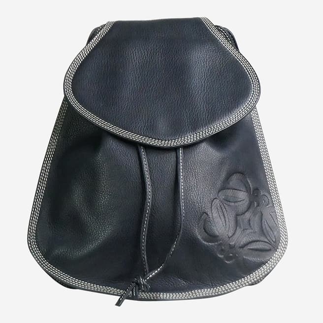 Pre-Loved Loewe Blue Leather Loewe Backpack