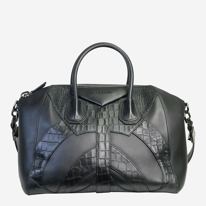 Pre-Loved Givenchy Black Givenchy Antigona Leather Tote Bag