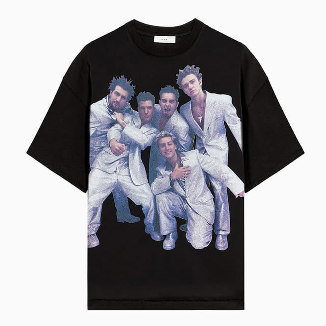 1989 Studio Black Nsync Y2K Cotton T-Shirt