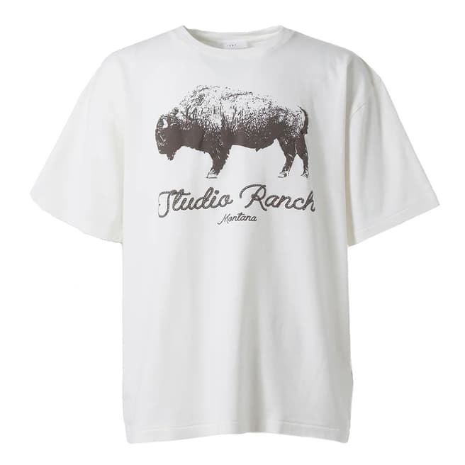1989 Studio White Ranch Big Buffalo Cotton T-Shirt