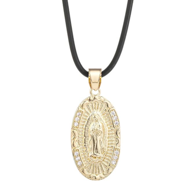Stephen Oliver 18K Gold Religious Embellished Necklace