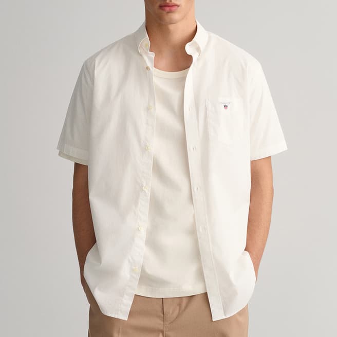 Gant White Regular Fit Cotton Shirt