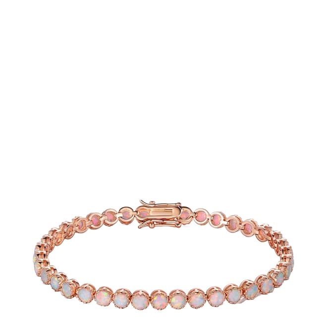 Liv Oliver 18K Rose Gold Opal Radiant-Cut Tennis Bracelet