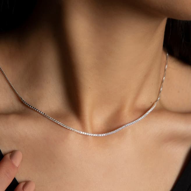 Elika Silver Chain Necklace