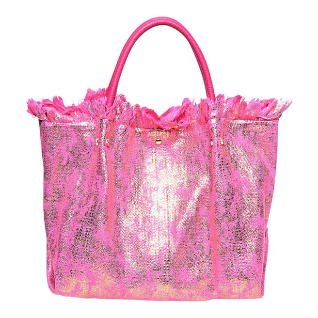 Carla Ferreri Pink Italian Leather Handbag
