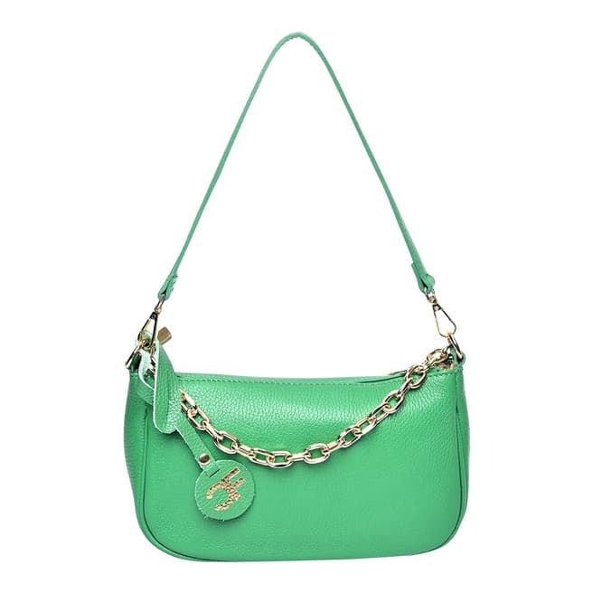 Carla Ferreri Green Italian Leather Handbag