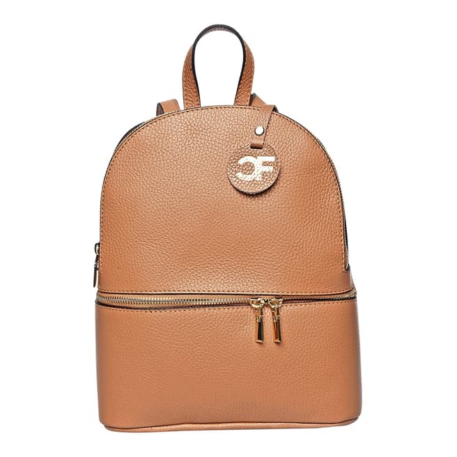 Carla Ferreri Brown Italian Leather Backpack