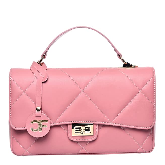Carla Ferreri Pink Italian Leather Crossbody bag