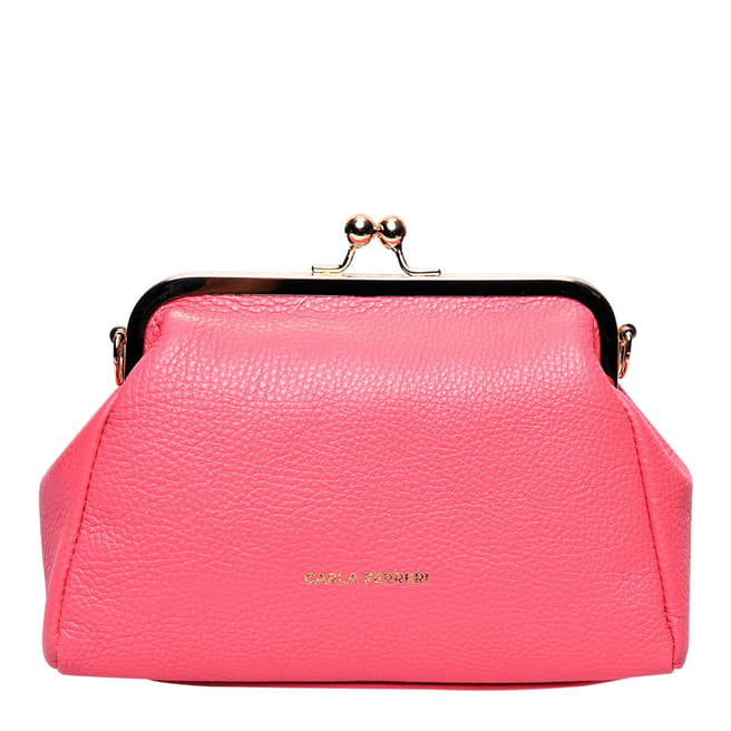 Carla Ferreri Pink Italian Leather Clutch bag